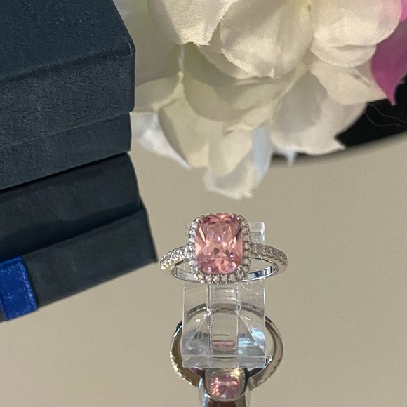 Jewelry - Sterling Sliver & platinum plated pink sapphire